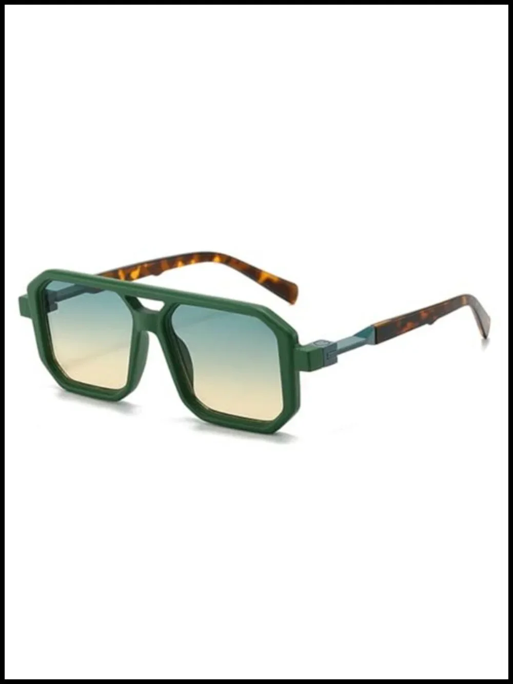 Retro Square Flat Pilot Sunglasses with UV400 Protection, Stylish Frame